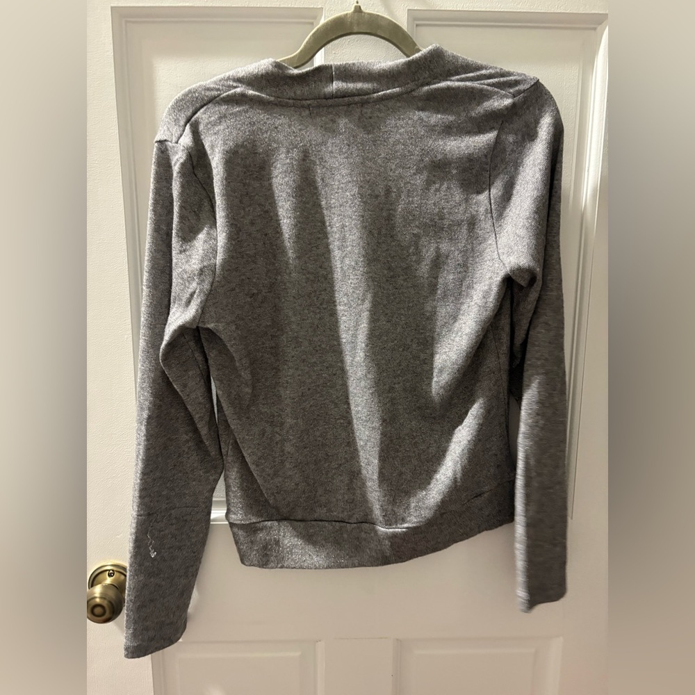 Banana republic wrap blouse silver NWT - Picture 3 of 6